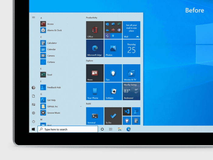 又来画大饼？微软最新Windows10开始菜单UI的照片 - 2