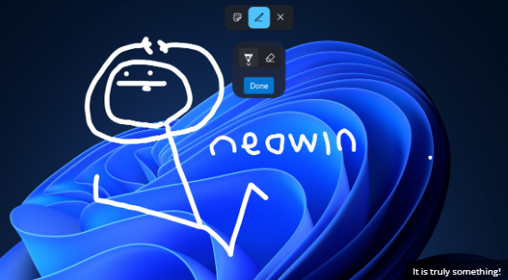 Win11 新功能：允许用户在桌面上绘制贴纸
