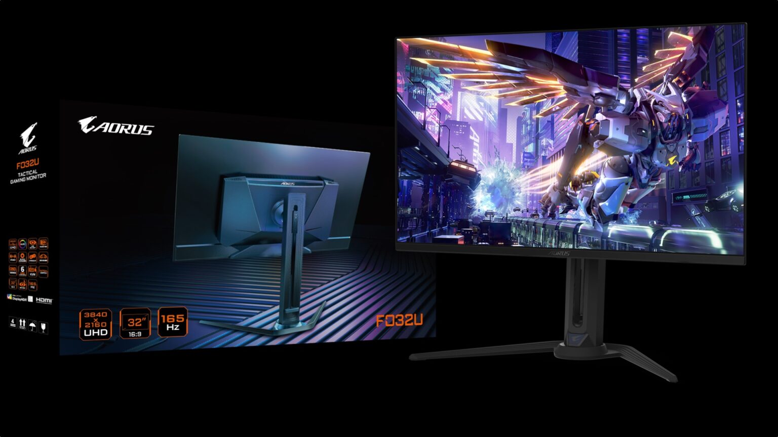 技嘉推出新款 QD-OLED 显示屏 AORUS FO32U